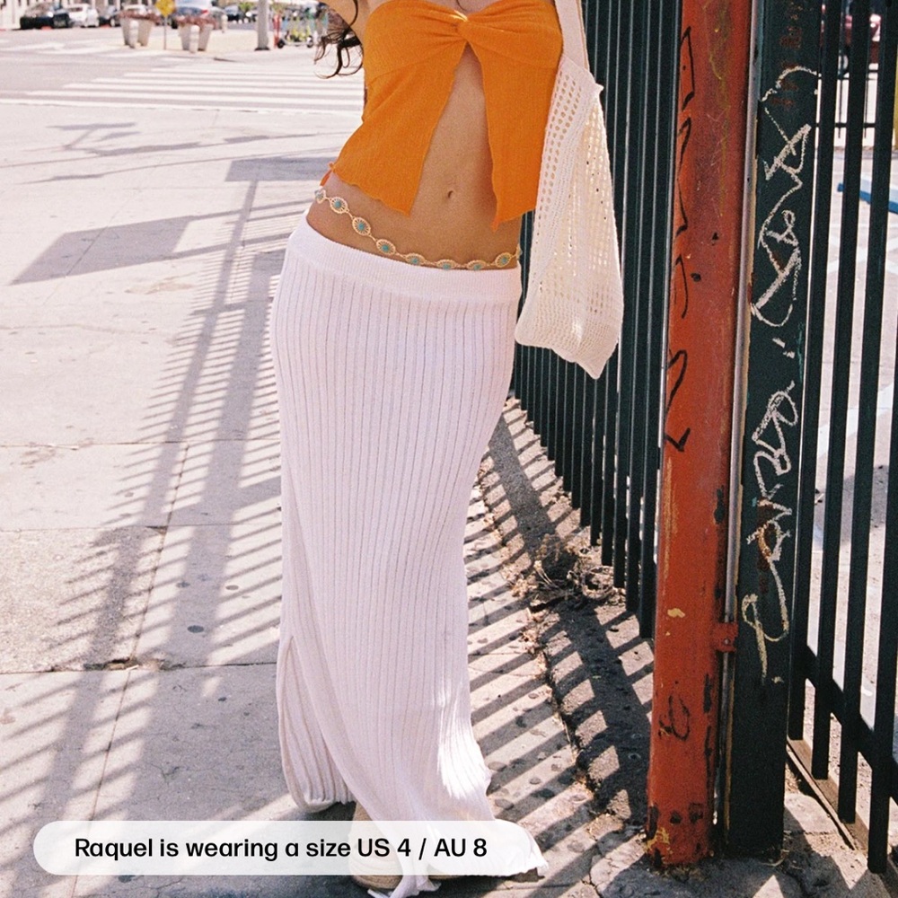 Princess Polly Cream Maxi Skirt